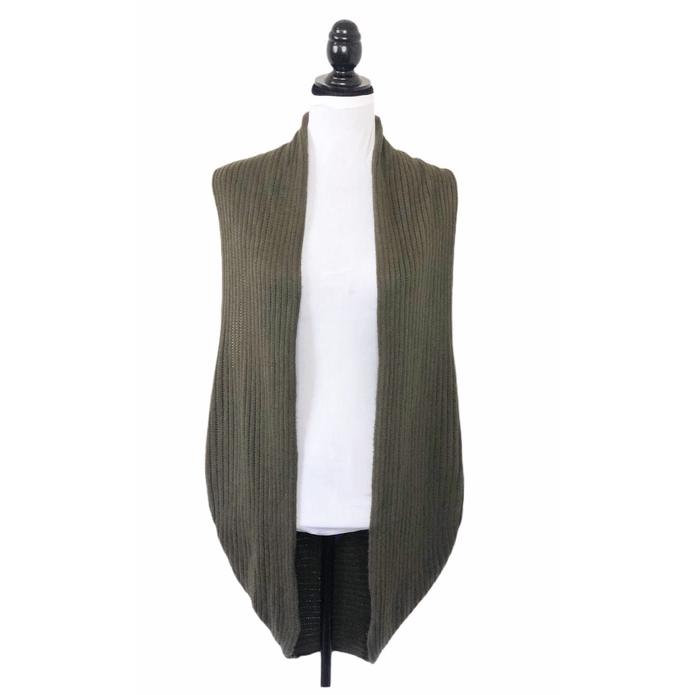 Twenty One Green Ribbed Sweater Vest Size Large